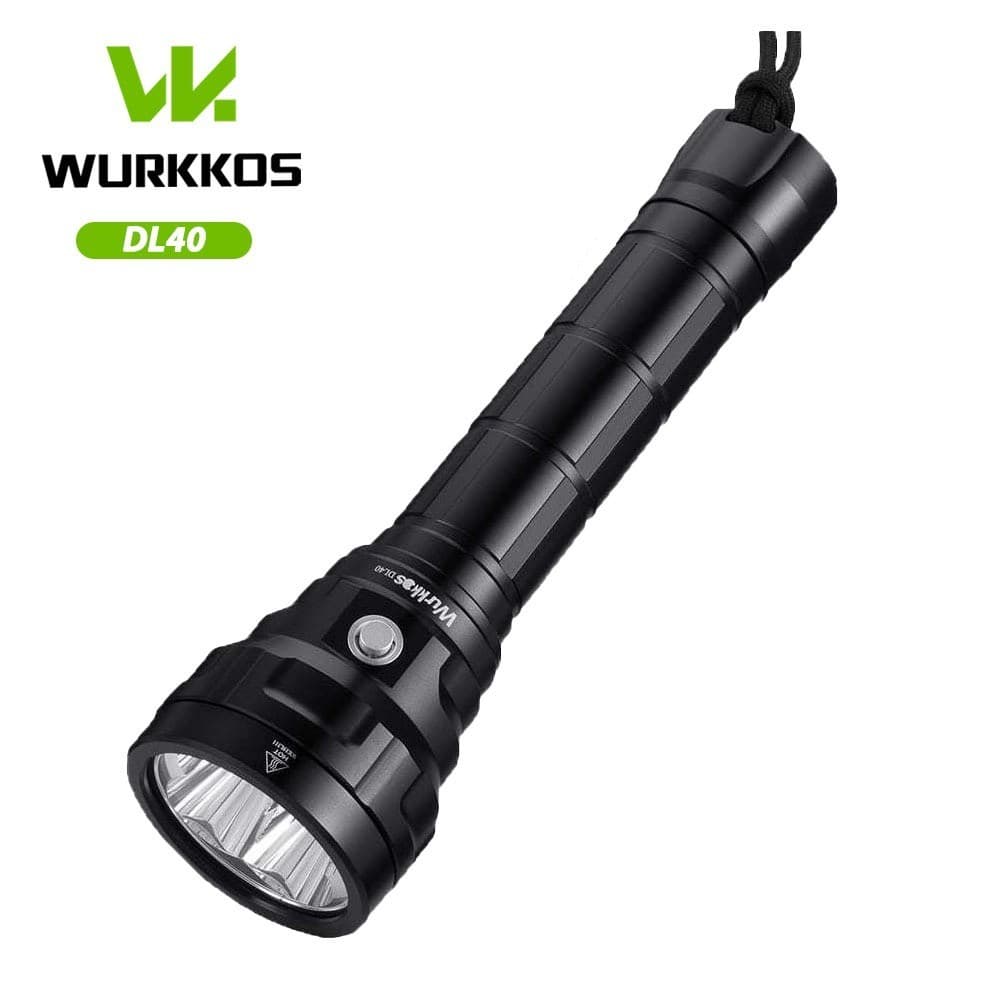 Lanterna De Mergulho Wurkkos DL40 Brilhante 5000lm Luz Com 4 * TN-3535 90CRI 26650 IPX-8 À Prova D'água Tocha Subaquátic