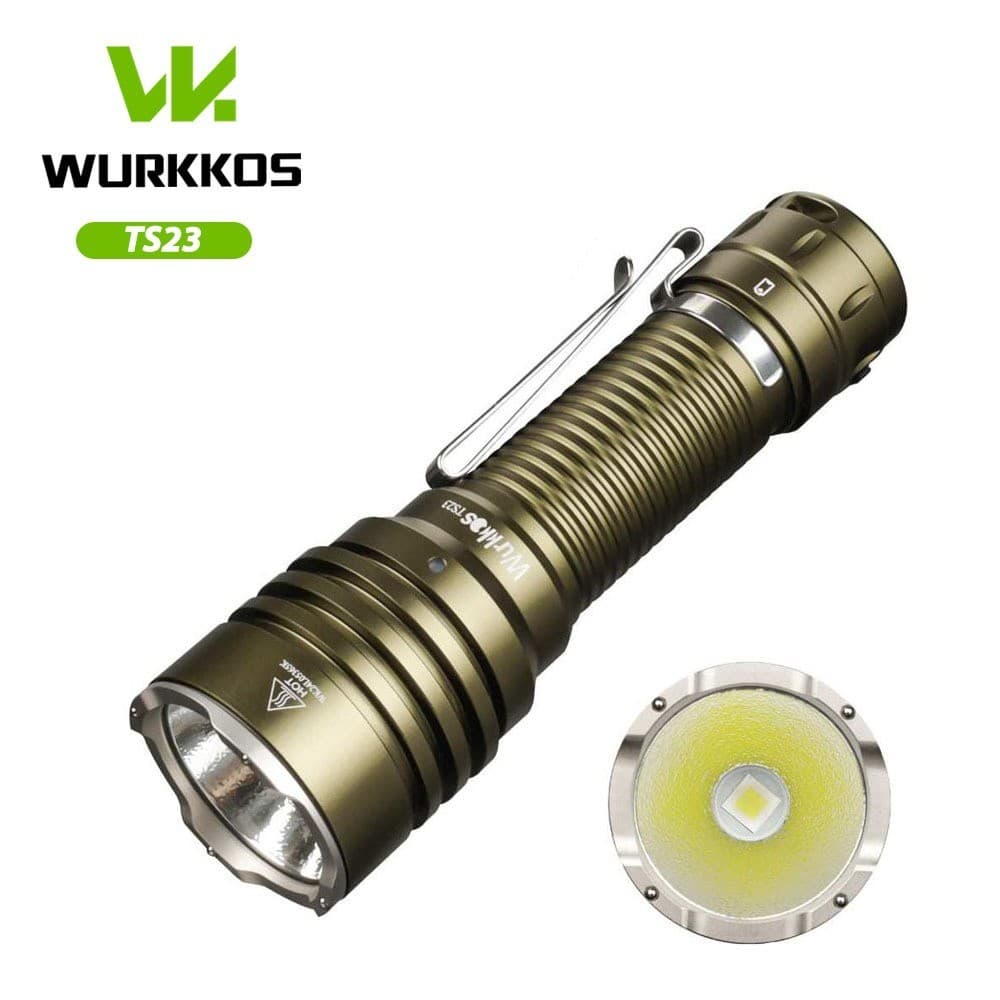 Wurkkos TS23 5000Lm XHP70.3 HI 6000-6500K 21700 Bateria Interruptor Traseiro Elétrico Lanterna led