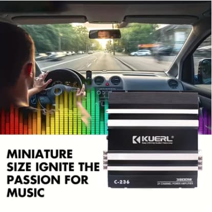 Amplificador Automotivo C-236 3800W 2 Canais Potente para Som Carro