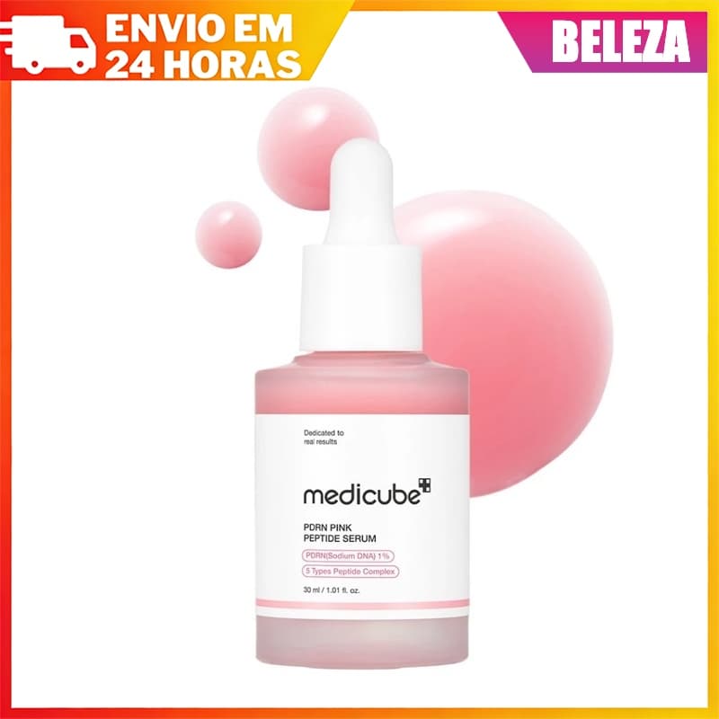 Medicube PDRN Rosa Peptídeo Soro 30ml Manchas Escuras Vidro Brilho Barreira De Colágeno Iluminando