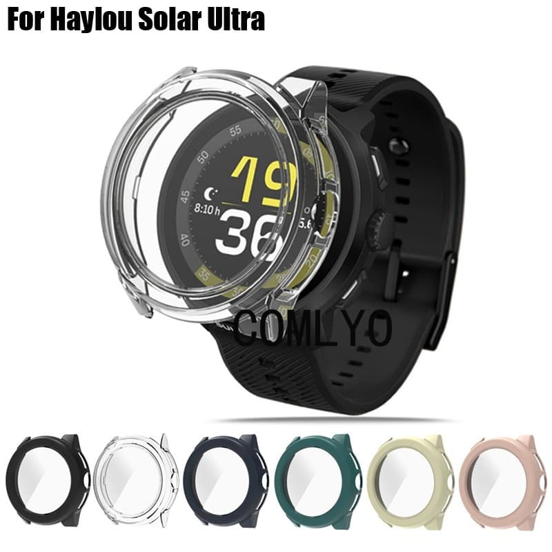 For Haylou Solar Ultra LS23 Smartwatch Relógio Inteligente Caso Capa Completa Protetor Pára-Choques Escudo Filme De Tela