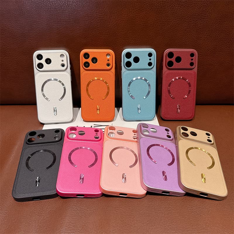Capa De Couro Luxuosa Com Carregamento Por Indução De Alta Qualidade Para iPhone 17 16 15 14 13 Pro Max 17Air