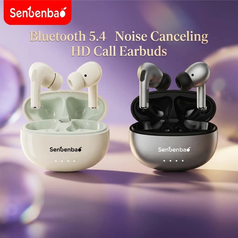 Fones De Ouvido Bluetooth SenBenBao LP5 Pro-Estéreo 9D , Cancelamento De Ruído Ativo , Controle De Toque , Baixa Latênci