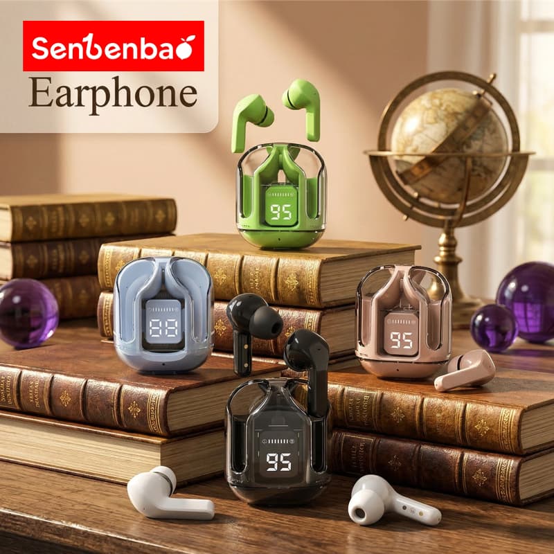 Senbenbao Air31 Fone De Ouvido Sem Fio Bluetooth TWS Microfone Embutido Fones Cancelamento Ruído Controle Toque