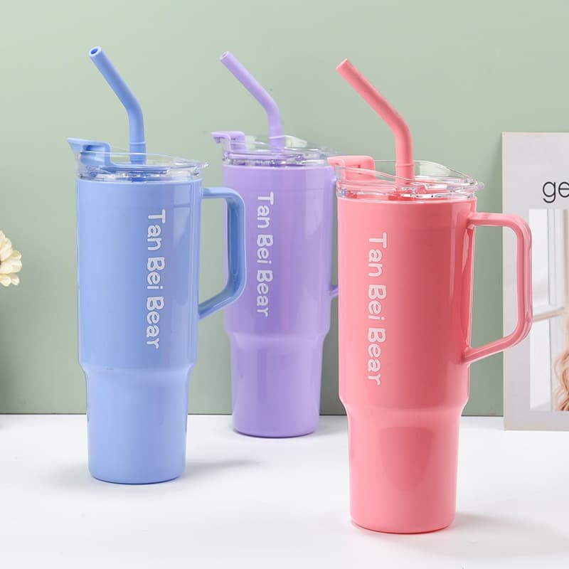 Kit 3 Garrafa Copo Tendência Agua Squeeze Com Adesivos Lembretes Beber Agua
