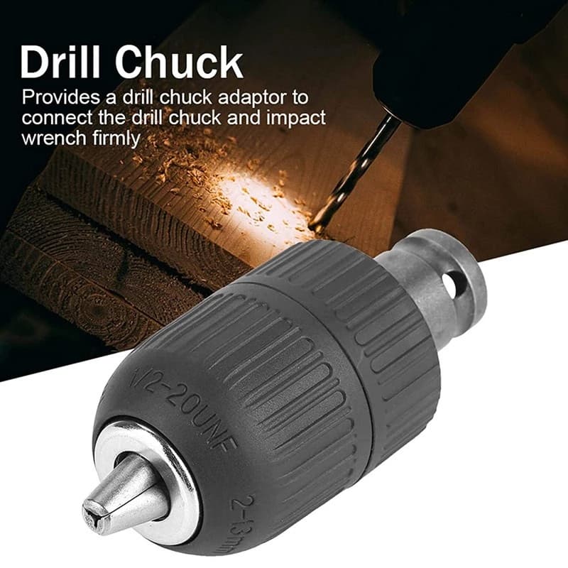 Adaptador de Chave de Impacto 1/2 para Furadeira com Mandril Metálico