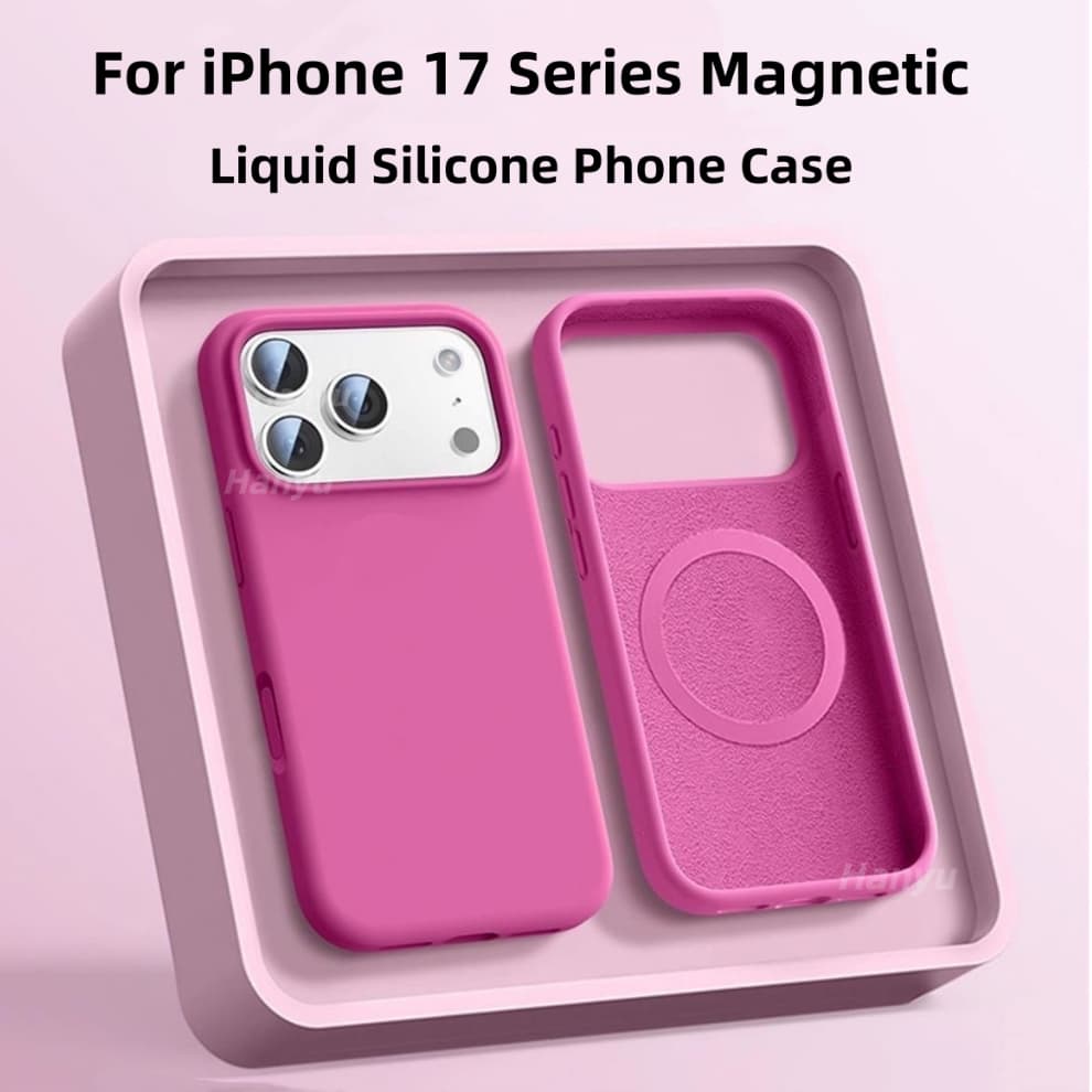 Dragon Fruit 17 Pro Max Capa De Telefone De Silicone Líquido Magnético Para iPhone 16 15 14 13 Proteção De Botão Integra