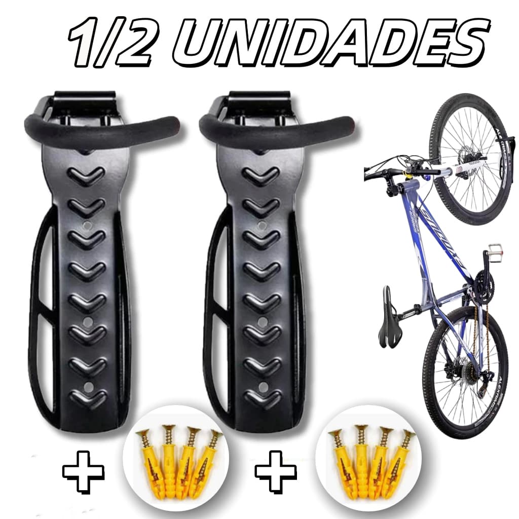 Kit 1x/2x Suporte Parede Gancho Resistente Pendurar Bicicleta Bike Casa Apartamento