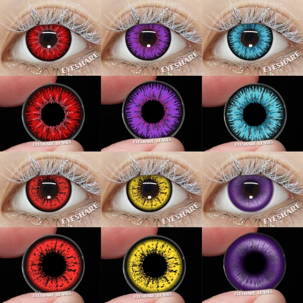 Eyeshare 1 Par AYY/BELLA Cosplay Lente De Contato Halloween Maquiagem Olhos Crazy Cosmetic Uso Anual