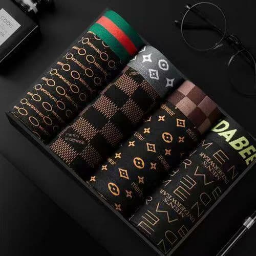 ♦ Roupa Íntima Boxer Masculina De Algodão Puro Antibacteriano Com Cintura Média /