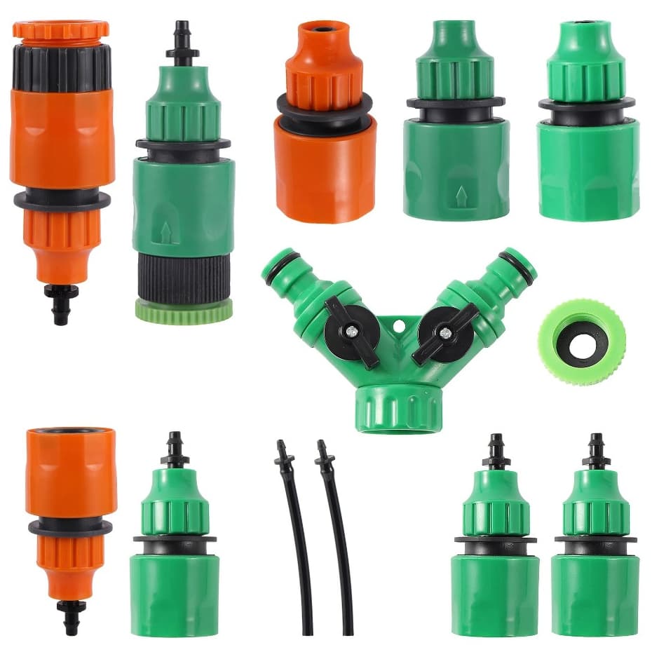 Conjunto De Conector Rápido De 1/2 " 3/4 " , Acessórios De Mangueira Tipo Y De 4 Mm 8 , Adequados Para Irrigação Agrícol