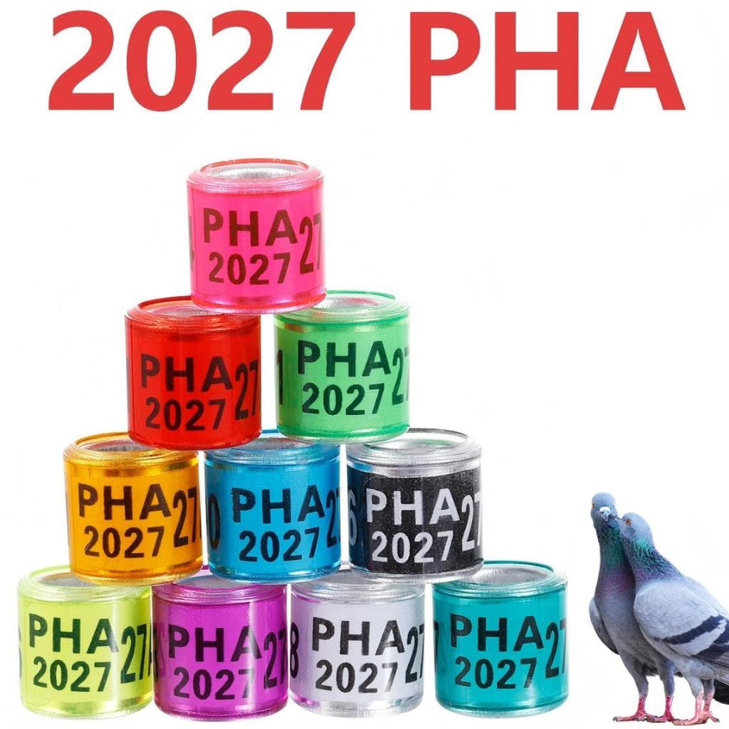 50 Peças 2027 PHA Anel De Pé De Pombo , Faixas De Treinamento De Pombos De Corrida De Papagaio De 8mm