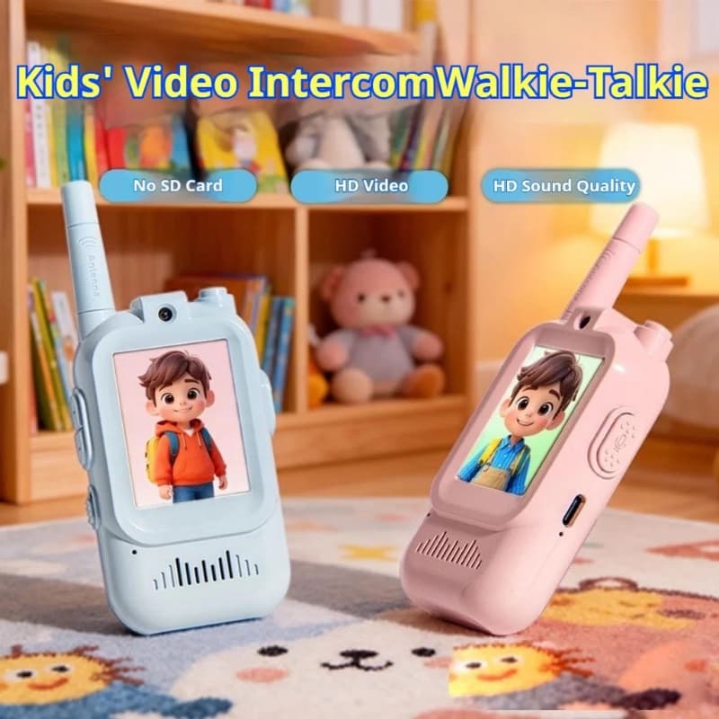 2026 Interfone De Vídeo Infantil walkie-talkie Para Meninos E Meninas Brinquedos Telefone Carregamento Sem Fio Crianças