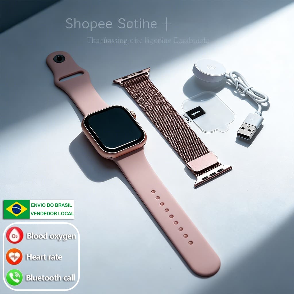 2026 Novo S10 MINI Smartwatch Relógio Inteligente Chamadas Bluetooth Monitoramento De Saúde Contagem De Exercícios