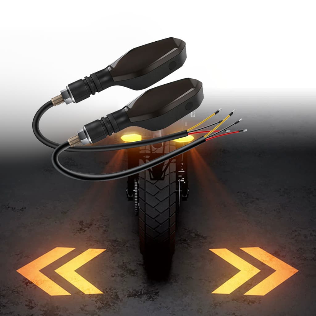 Luzes de Sinalização LED de Motocicleta com Indicação Sequencial em Flash 12V