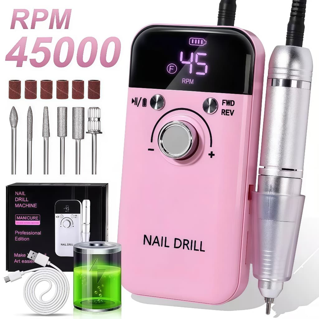 Máquina de Remoção de Esmalte em Gel Acrílico Portátil e Recarregável para Manicure e Pedicure, Ferramentas de