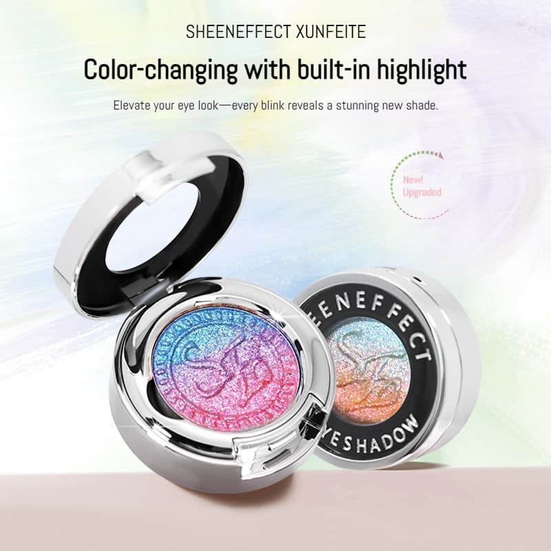 Sheen Effect Camaleão Sombra Gradiente Cor Misturada Blush Destaque Maquiagem