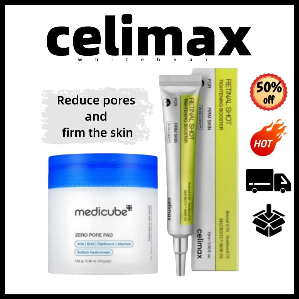 7.7celimax + Medicubevita A Soro Reafirmante + Adesivo Zero Poros | Esfoliante • Controle De Óleo Minimizador De Aperto