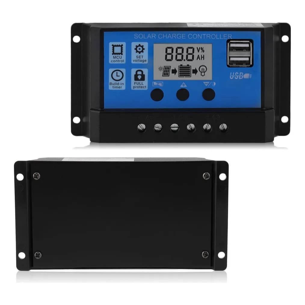 Controlador De Carga Solar Pwm 40a 12v/24v Com Usb