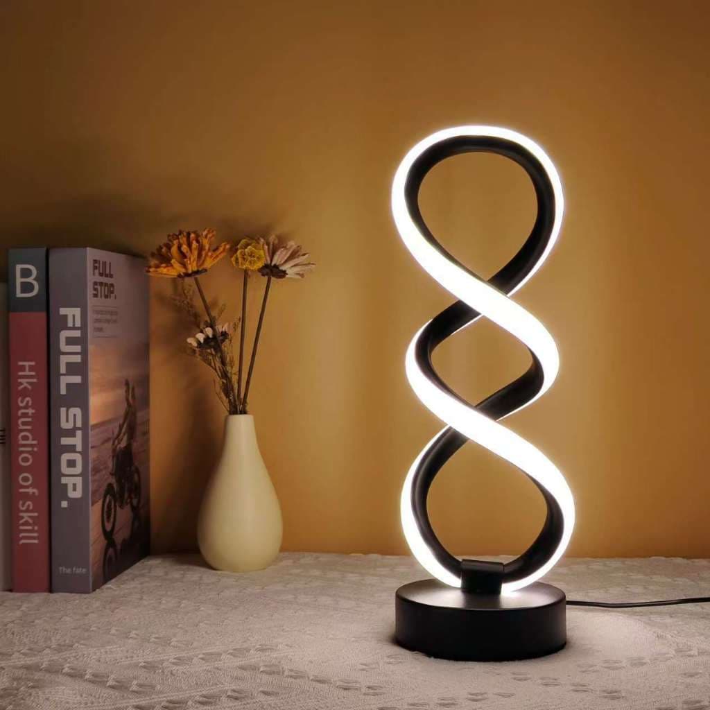 Lâmpada Abajur de Mesa USB 3 Tons Simples Minimalista Mesa Quarto Dormir Luz Noturna Luminária