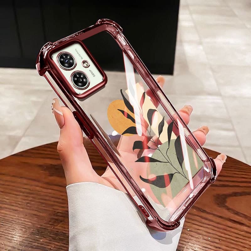 YBD Capa De Telefone Para Motorola Moto G35 G06 Power Anti-Queda Quatro Cantos Simples Folha HD Escudo Transparente