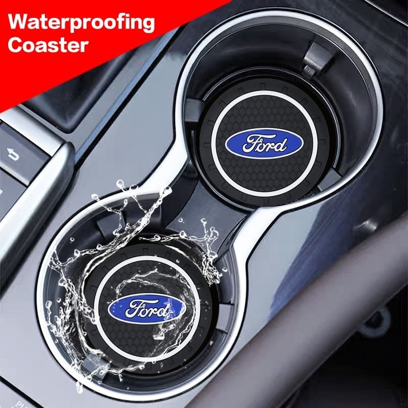Tapete De Carro Porta-Copos De silicone universal Antiderrapante Água Para Ford Focus Mondeo MK7 Escort Explorer Edge 2