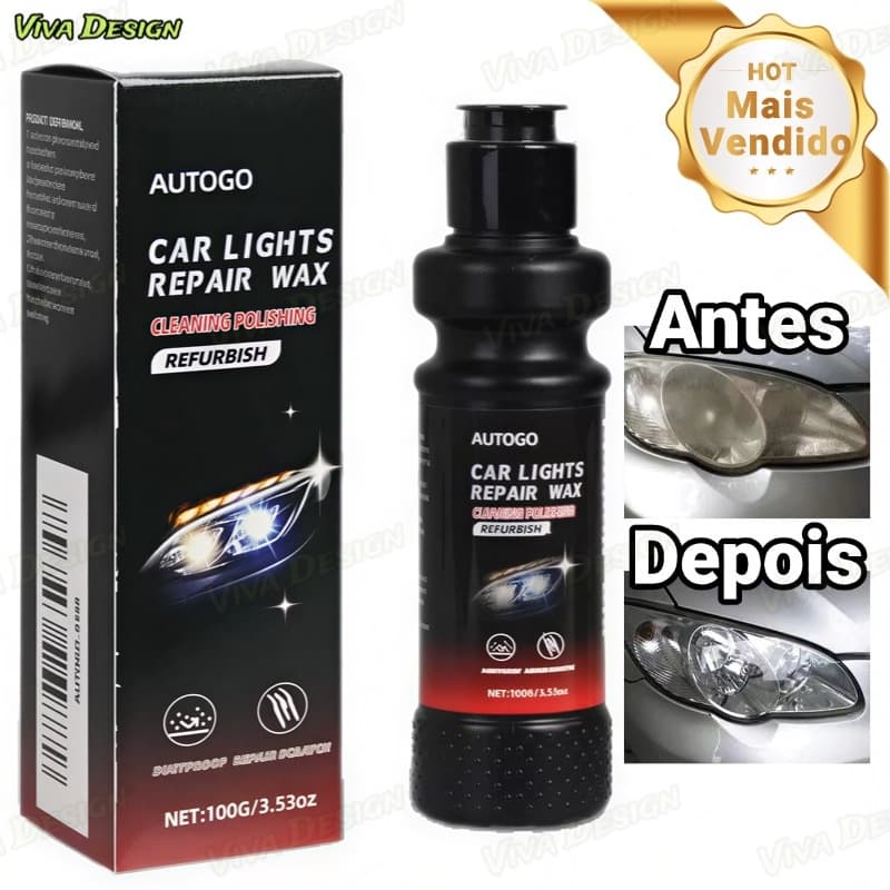 Limpador e Polidor de Farol 120ml - Reparo para Carros, Caminhões e RVs | Melhora Visibilidade à Noite