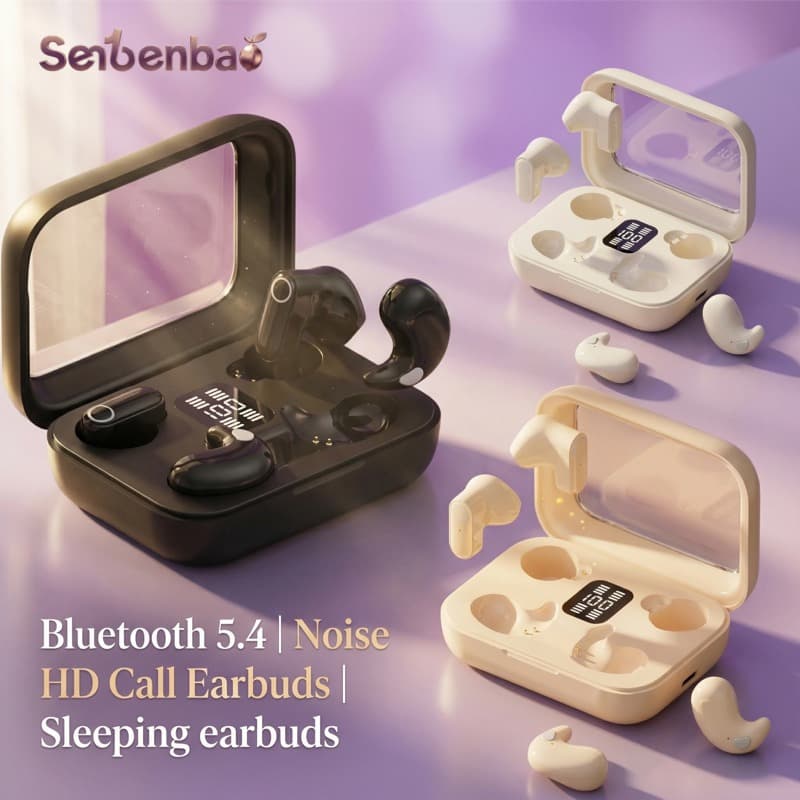 Senbenbao Fones De Ouvido B48 Sem Fio Bluetooth 5.4 4 Em 1 Com Redução De Ruído Para Chamadas E Dolby Sound TWS Sleep Ea