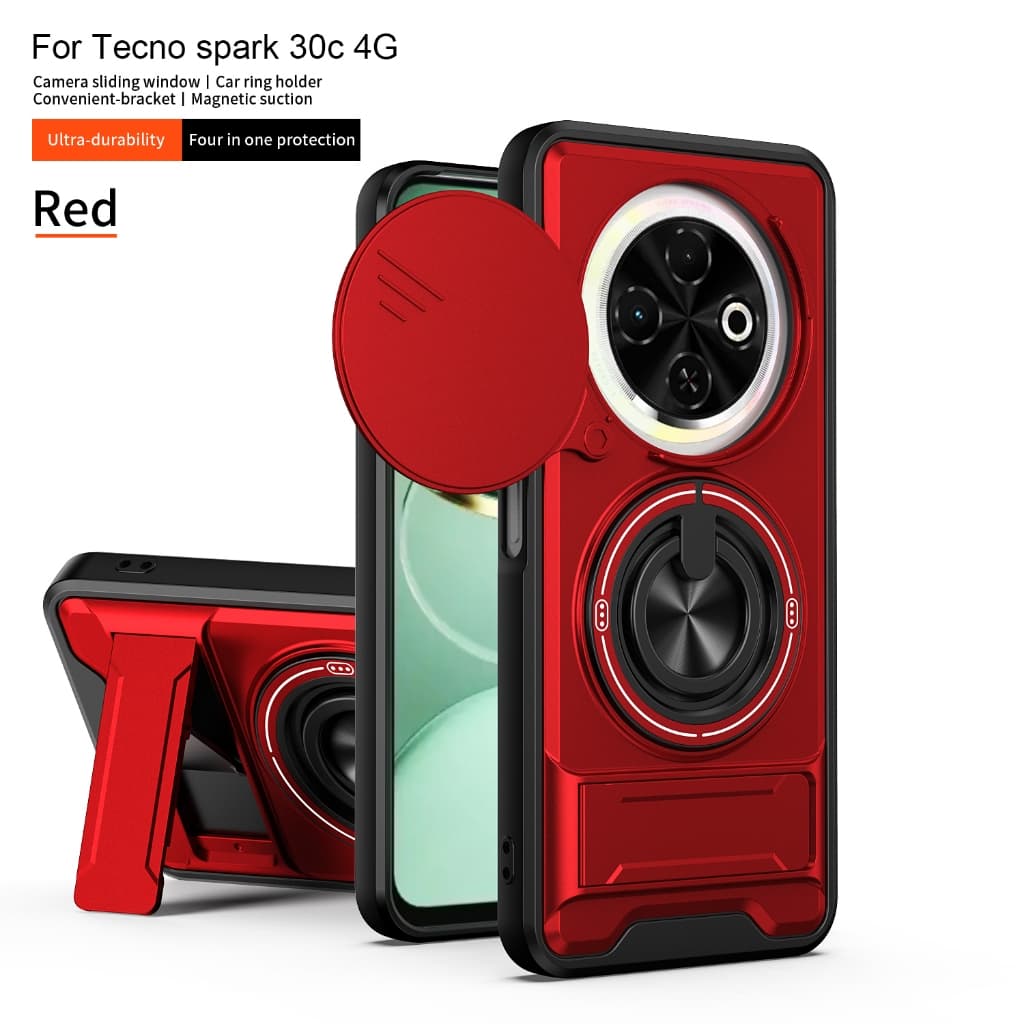 Capa À Prova De Choque Para Infinix Tecno Spark 30C 30 Pro 4G 5G Anel Suporte Caso Do Telefone Com Da Câmera Magnética M