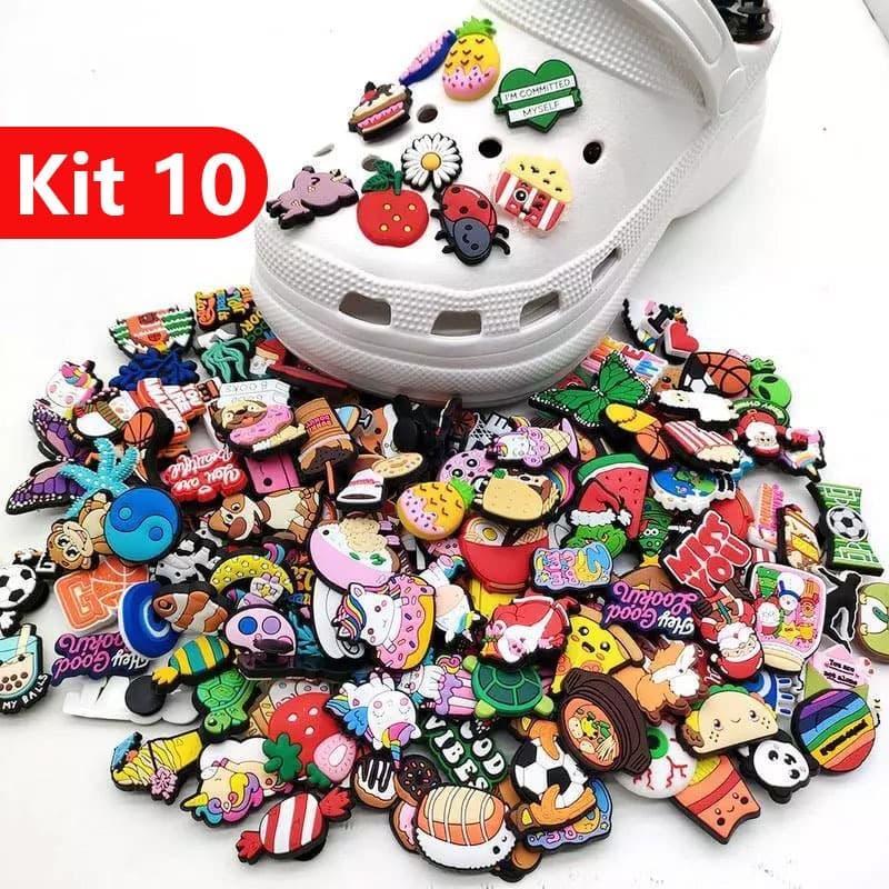 Kit 5/10/20 Sortidos Pins Jibbit Shoe Charms De Decorações Acessórios De PVC