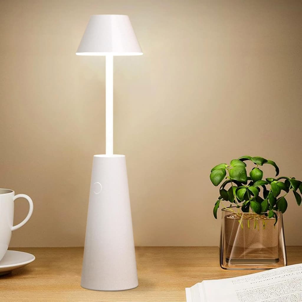 Luminária de mesa retrátil e recarregável, com luz noturna ambiente ajustável Ideal para casa e camping