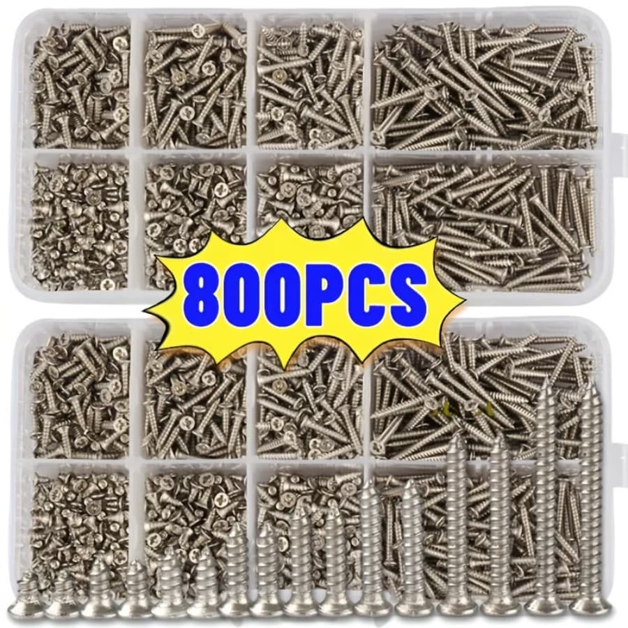 Kit 800 Peças Parafusos com Organizador – Multiuso