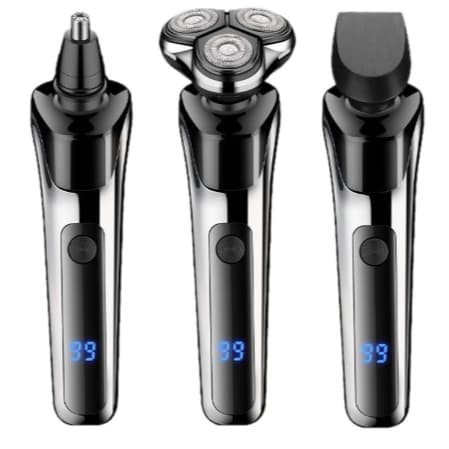 Navalha LCD Display Digital lavagem de corpo inteiro corte de cabelo nariz barbear três-em-um navalha elétrica