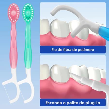 Kit Escova de Dentes Descartável Portátil para Viagem