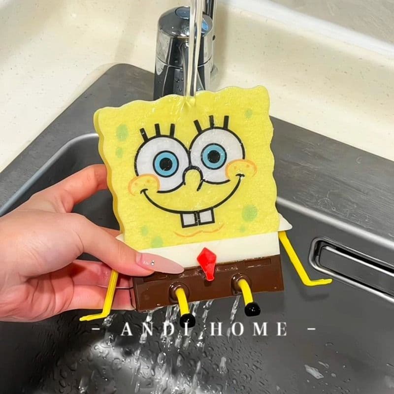 2 Pçs Bob Esponja Mágico Purificador Dreno Rack-Plástico Pendurado Chuveiro Organizador De Armazenamento Para Banheiro ,
