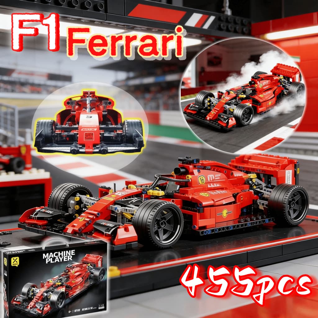 455pcs Compatível Lego Fórmula Carro Modelo Lego Ferrari Bloco de Construção Decoração Montar para Criança/Adulto