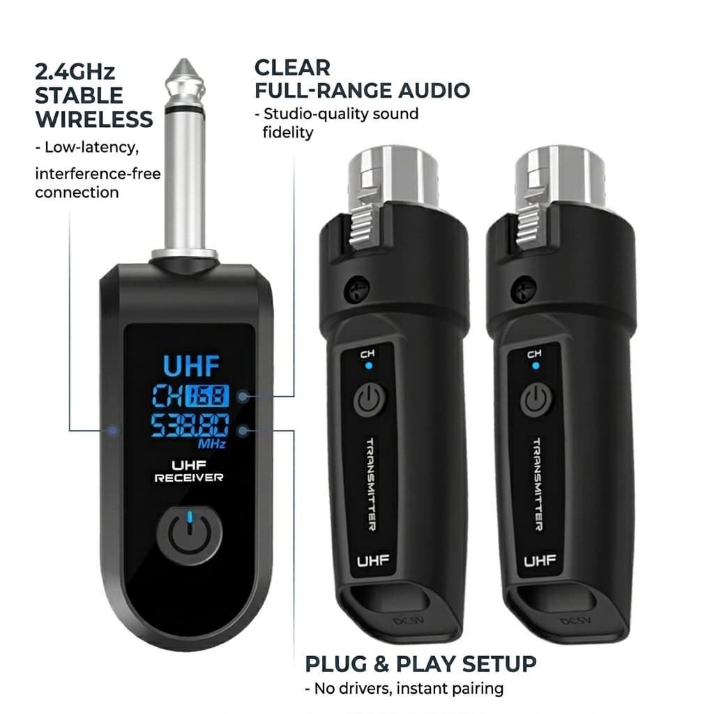 K1 2.4Ghz Sistema De Microfone Sem Fio XLR Transmissor E Receptor Para PA Mixer Dinâmico