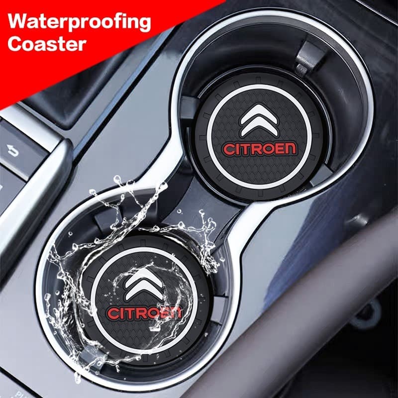 Tapete De Carro Porta-Copos De silicone universal Antiderrapante Água Para Citroen DS C1 C2 C3 C4 C4L C5 C6 C8 VTS C-ELY