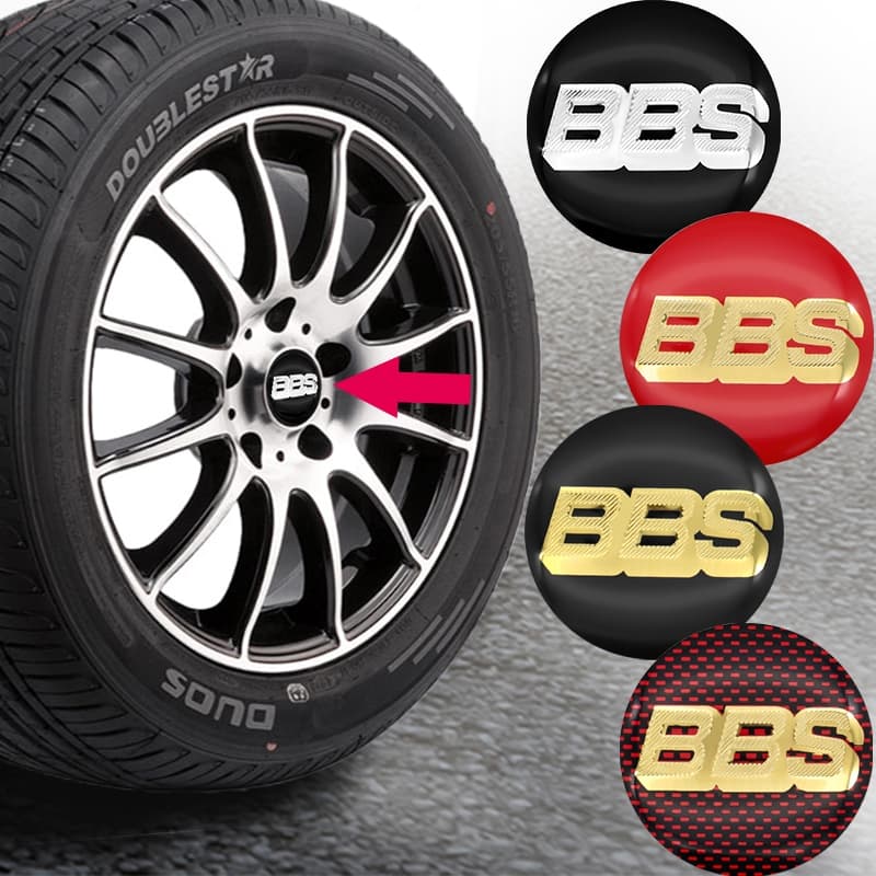 4pcs 56mm BBS Tampa Do Cubo Da Roda Carro Emblema Decalque Adesivo