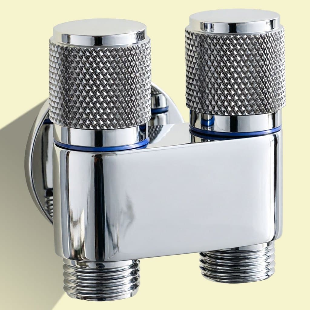 Válvula Angular Duplo Fluxo Conexão 1/2 Polegada Acessório Para Chuveiro De Banheiro