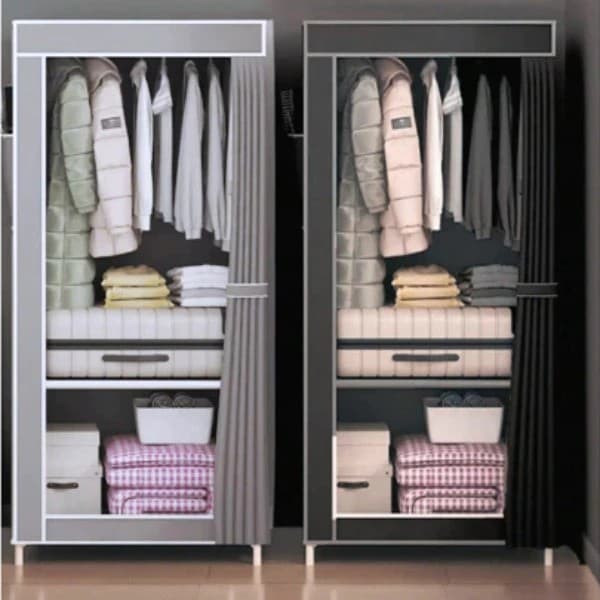 Guarda Roupa Dobrável Armário Organizador Portátil Multiuso Roupeiro Cabideiro