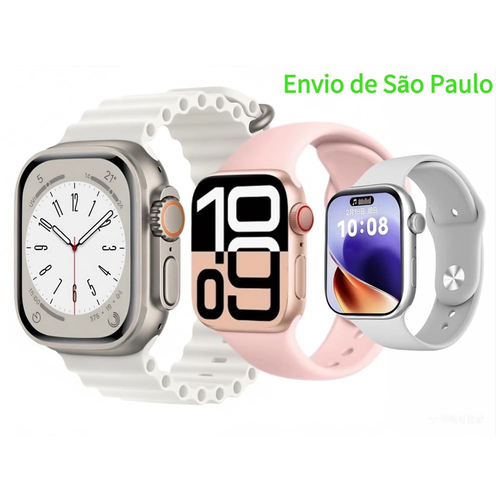 Novo relógio de moda inteligente 49 45 38mm chamada Bluetooth entrega de São Paulo
