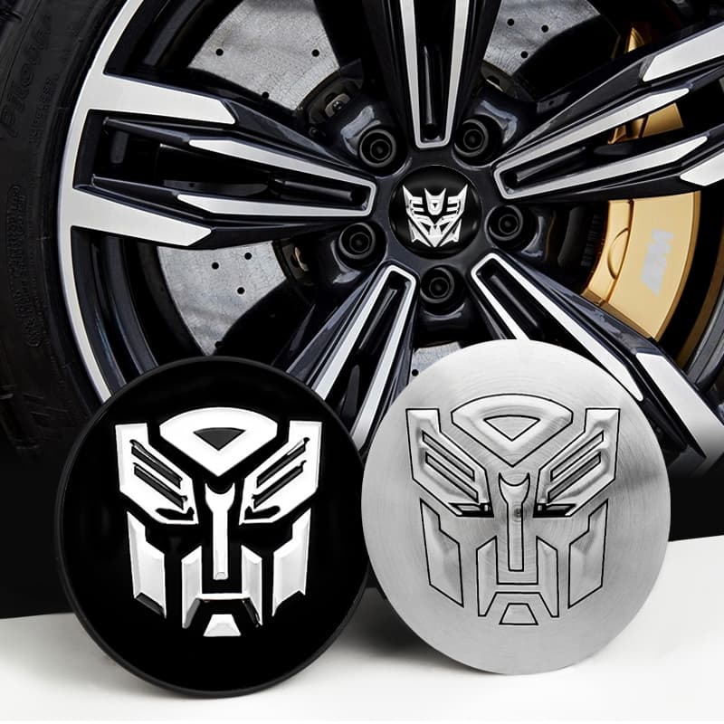 Transformadores 4pcs 56mm Centro Da Roda Do Carro Tampa Cubo Emblema Decalque Adesivo