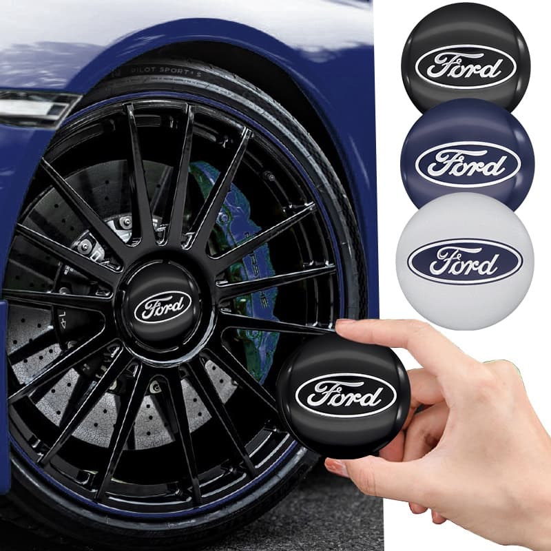 4 Pçs 56mm Centro Da Roda Do Carro Hub Tampa Emblema Decalque Adesivo Para Ford Focus Mondeo MK7 Escort Explorer Edge 2
