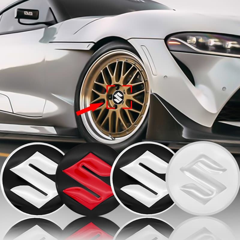 Suzuki 4 Peças 56mm Tampa Do Cubo Da Roda Carro Emblema Decalque Adesivo De Para Jimny Grand Vitara Sx4 Swift Alto