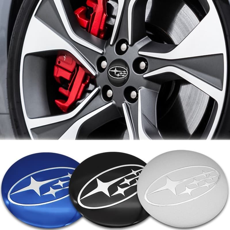 Subaru 4 Peças 56mm Tampa Do Cubo Da Roda Carro Emblema Decalque Adesivo De Para Forester BRZ Crosstrek Levorg Legacy Ou