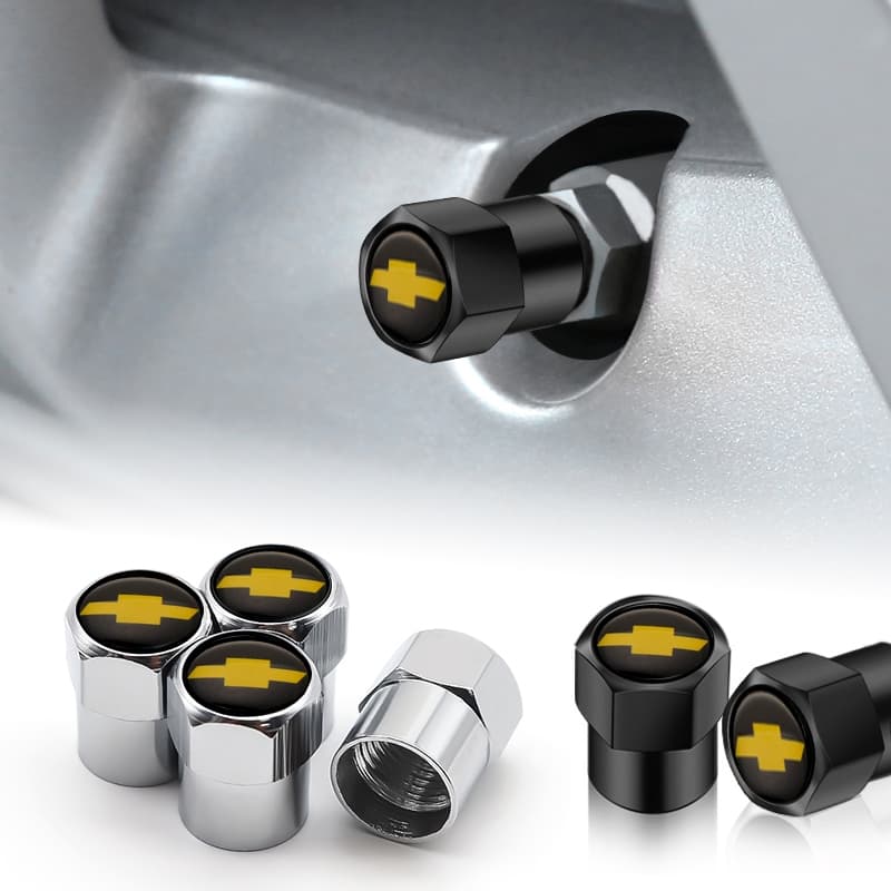 4 Pçs Tampas Da Válvula Do Pneu De Carro Ar Hastes Capa Caso Para Chevrolet Cruze Captiva Sonic Faísca Trax Malibu Orlan