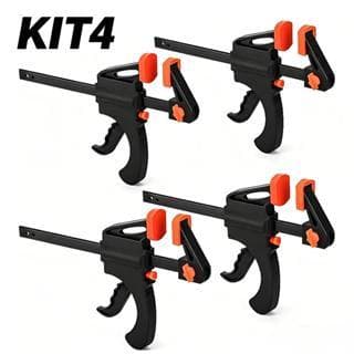 KIT4 Grampos F de Plástico , Liberação Rápida e Ajustável, Ideal para Marcenaria e Projetos DIY
