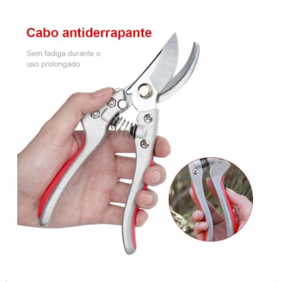 Tesoura Poda Super Afiada - Jardinagem Profissional Tesoura de Poda - Lâminas Afiadas em Aço Inoxidável SK5