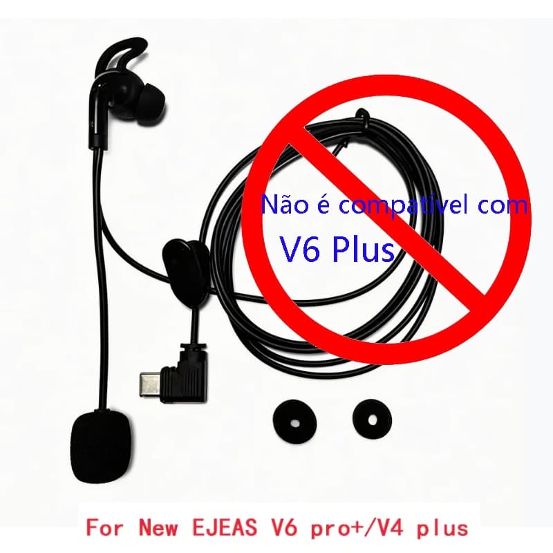(Não universal) 1 Pçs Fone De Ouvido Intra-Auricular Somente Para Original EJEAS V6 Pro,ejeas V4 plus Fones De Interfone
